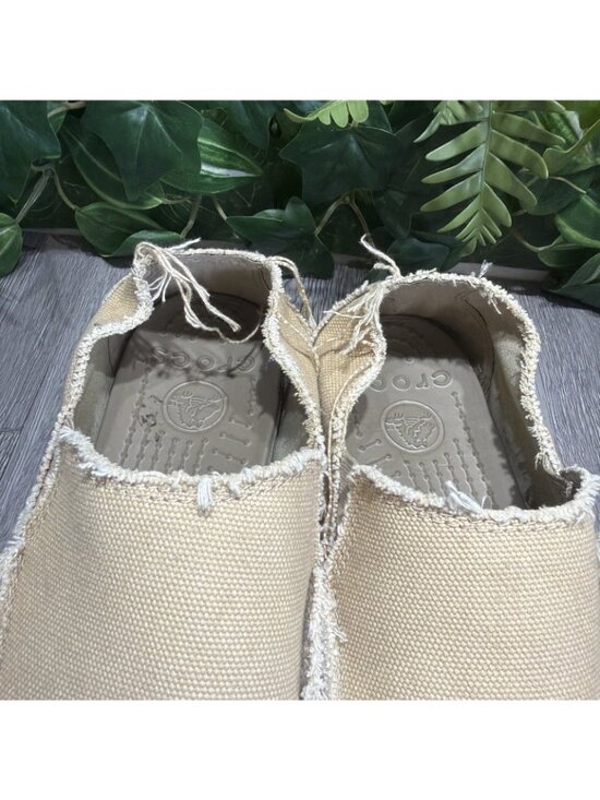Crocs Mens Santa Cruz Loafers Shoes Size 10 Tan Canvas Slip On Triple Comfort main image 11